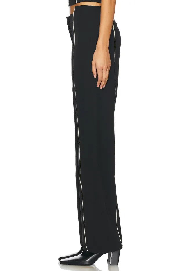 Graphic Line Straight Pants