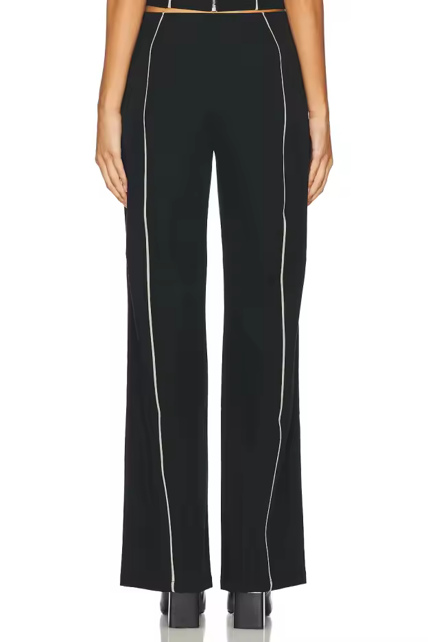 Graphic Line Straight Pants
