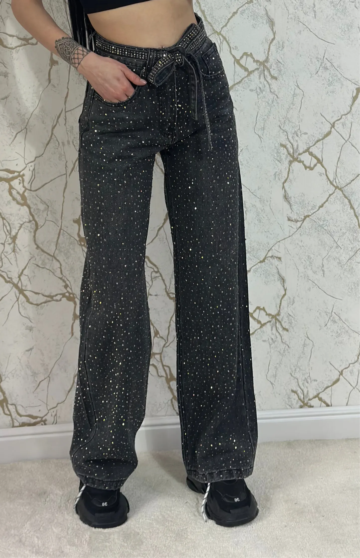 Starlight Bling Wide Jeans