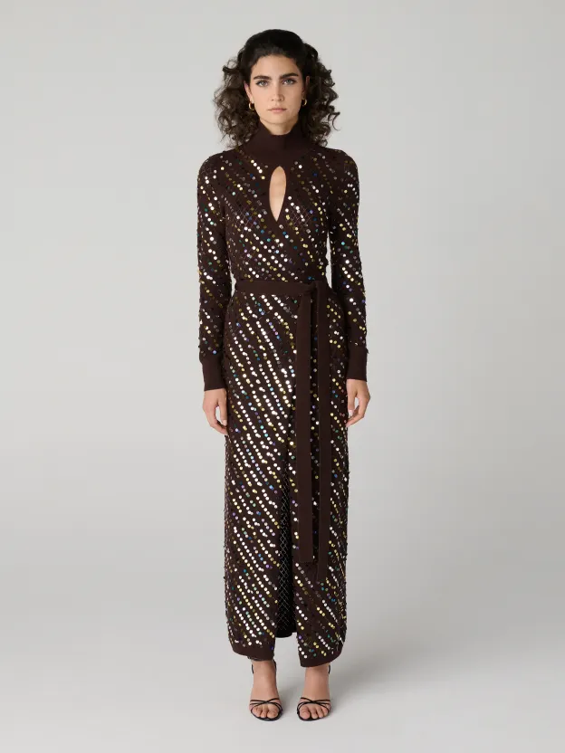 Cocoa Stardust Silhouette Maxi Dress