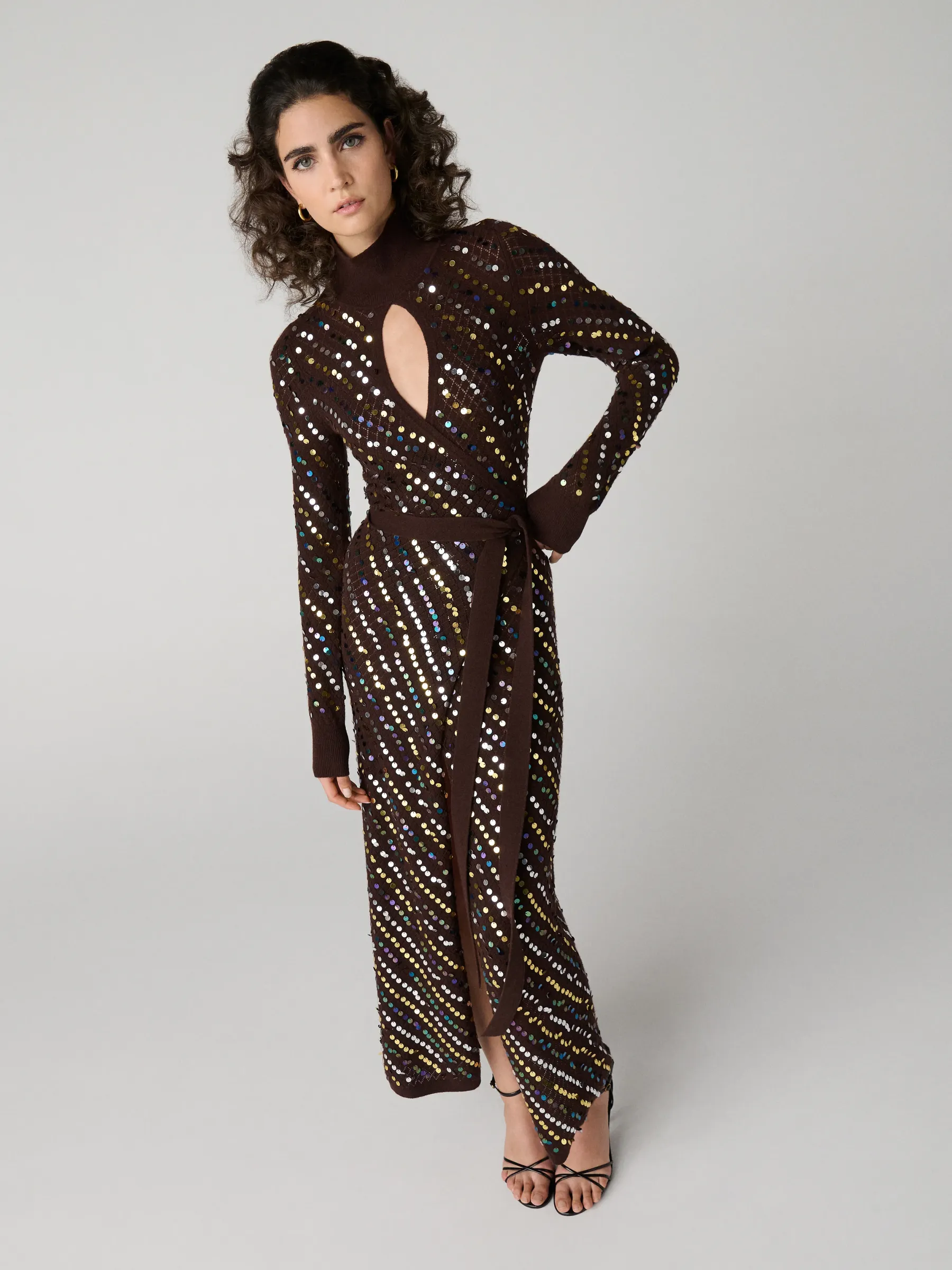 Cocoa Stardust Silhouette Maxi Dress