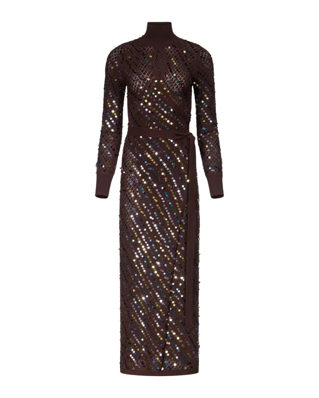 Cocoa Stardust Silhouette Maxi Dress