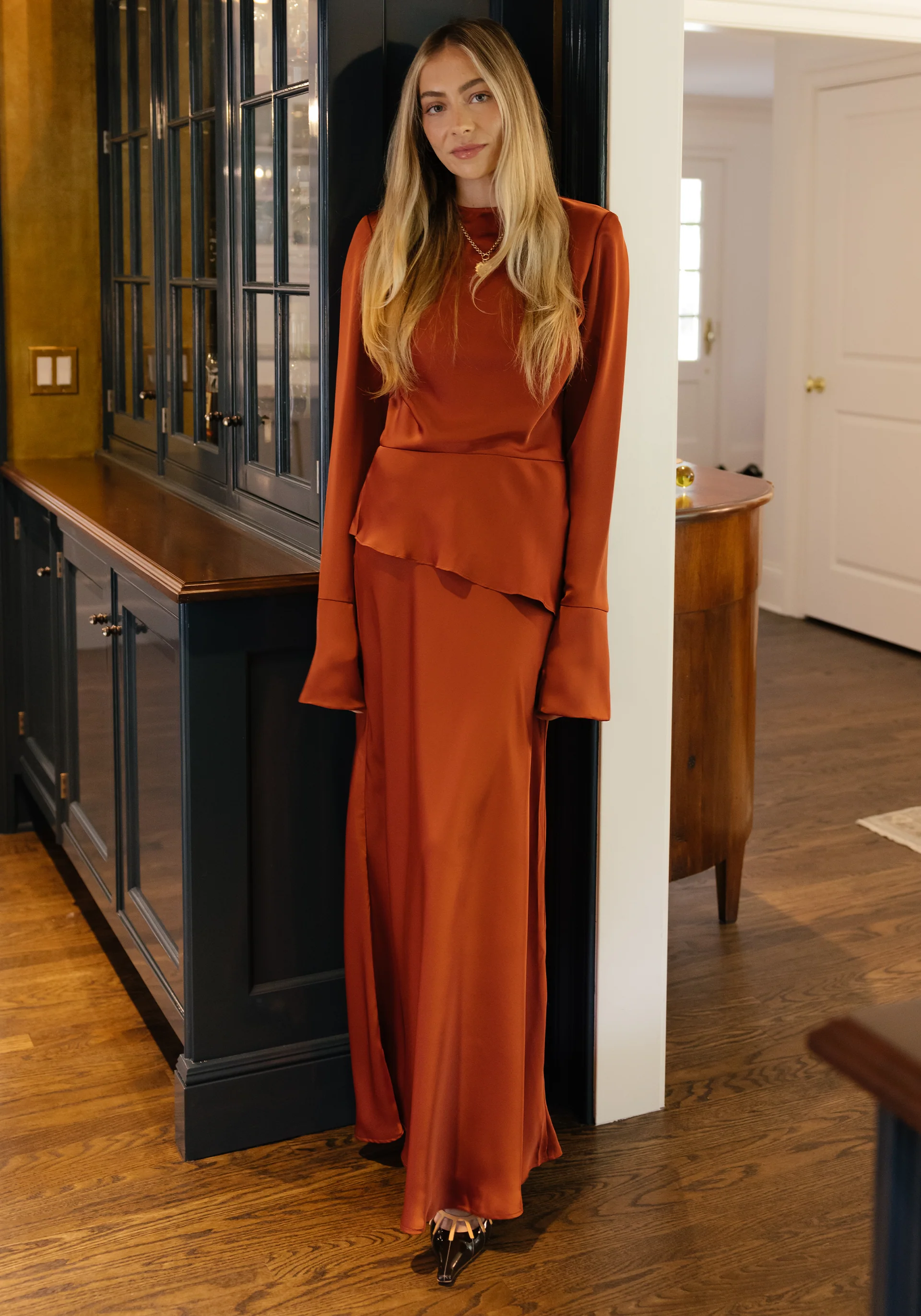 Satin Party Maxi Dress – Sleek & Silky