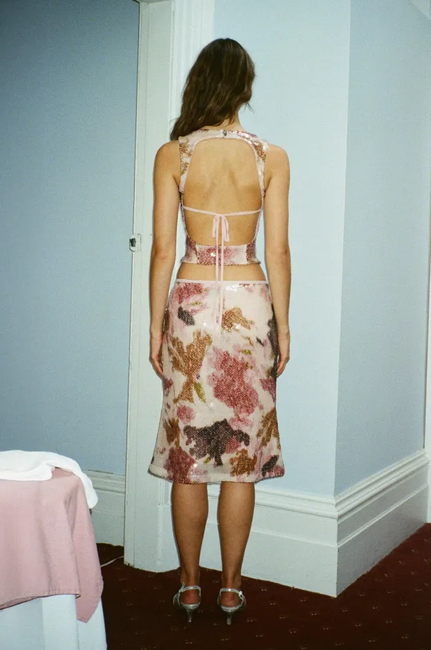 Prism Glow Open-Back Top