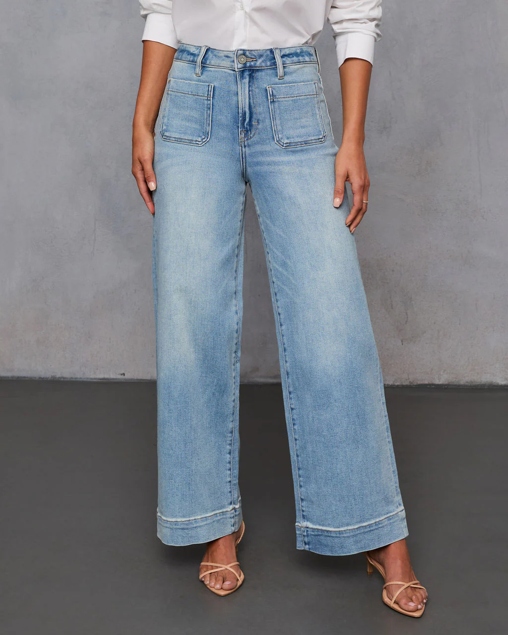 Janis Super Stretch Wide Leg Jeans