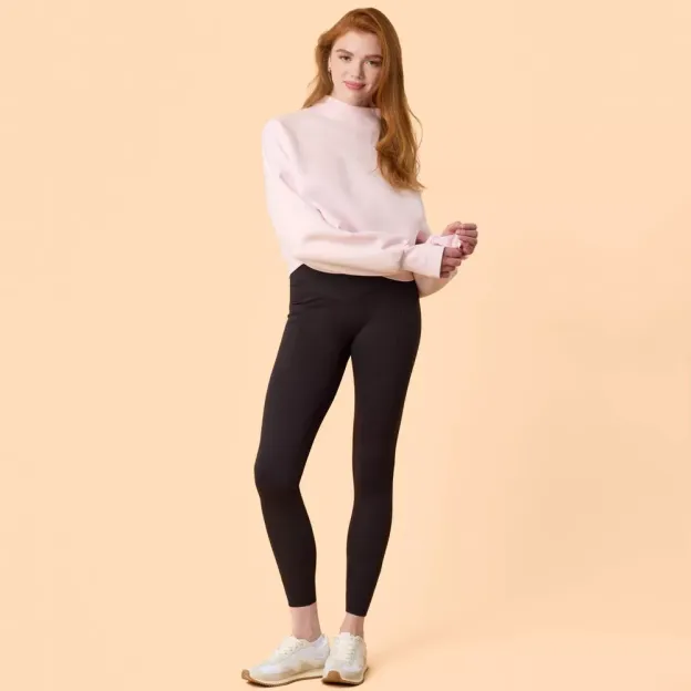 Bubblegum Pink Mock Neck Sweatshirt