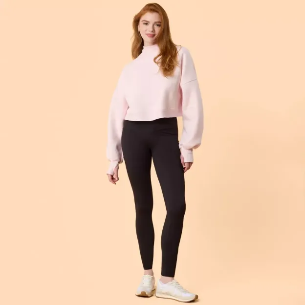 Bubblegum Pink Mock Neck Sweatshirt