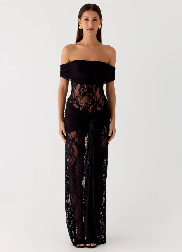 Obsidian Lace Embrace Gown
