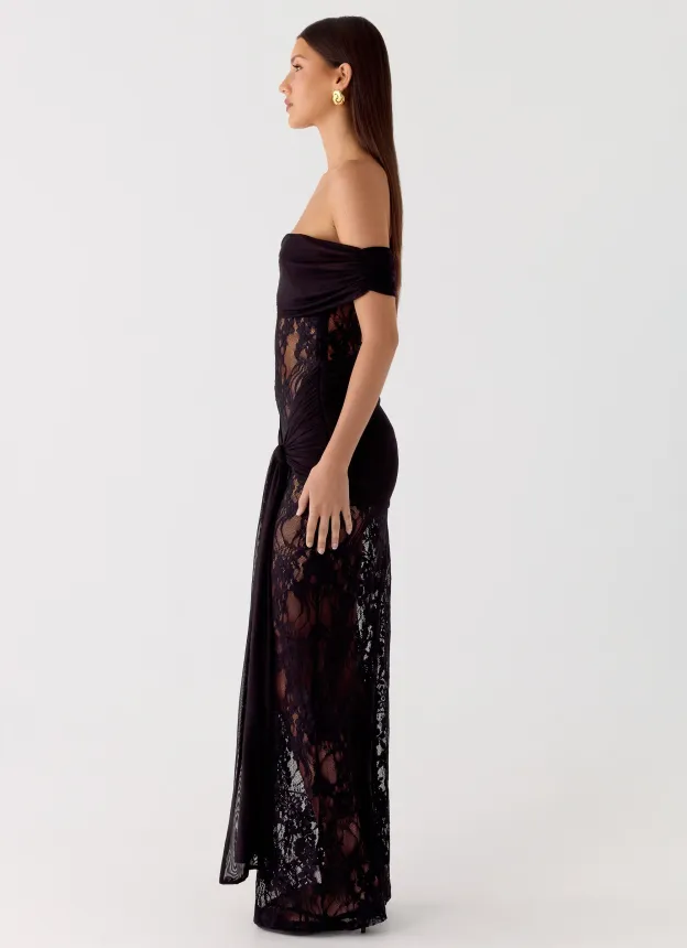 Obsidian Lace Embrace Gown