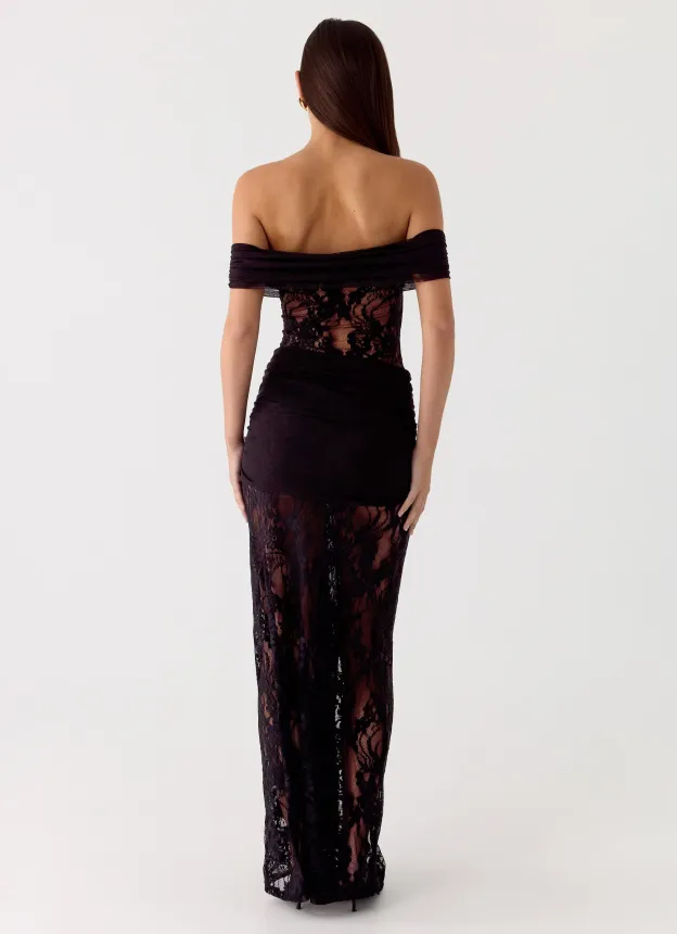 Obsidian Lace Embrace Gown