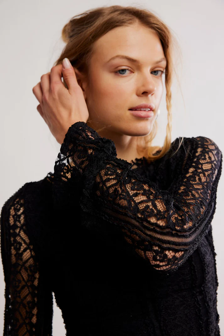 Eclipse Lace Tiered Mini Dress