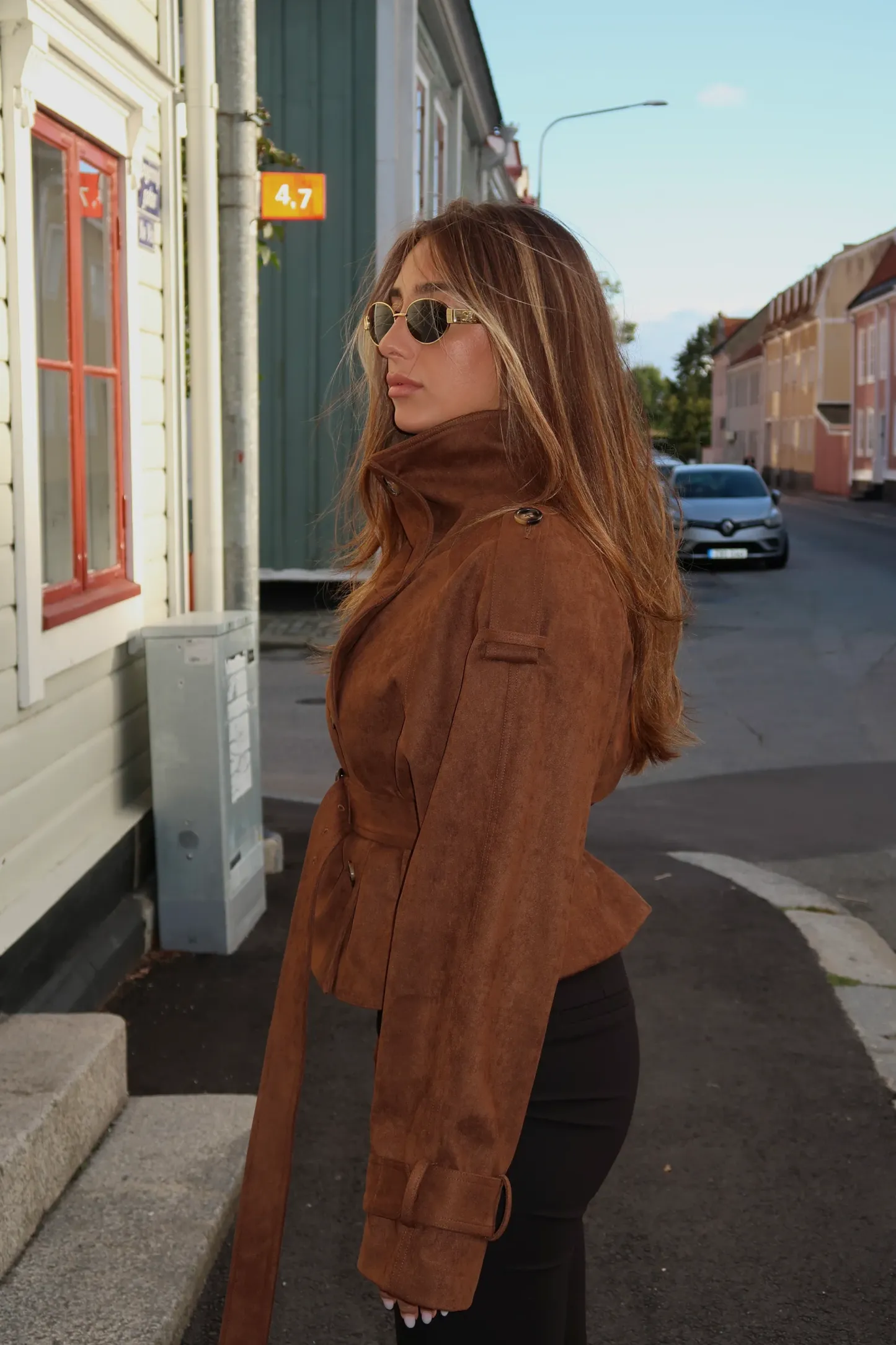 Cocoa Dusk Double-Breasted Jacket