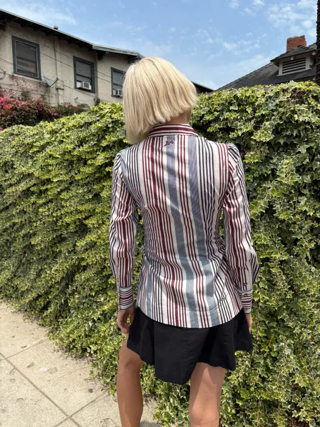 Striped Waist-Tie Shirt – Chic Everyday Style