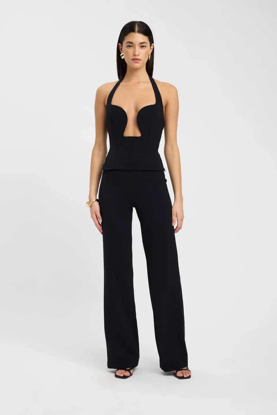 Noir Halo Cut-Out Halter Top