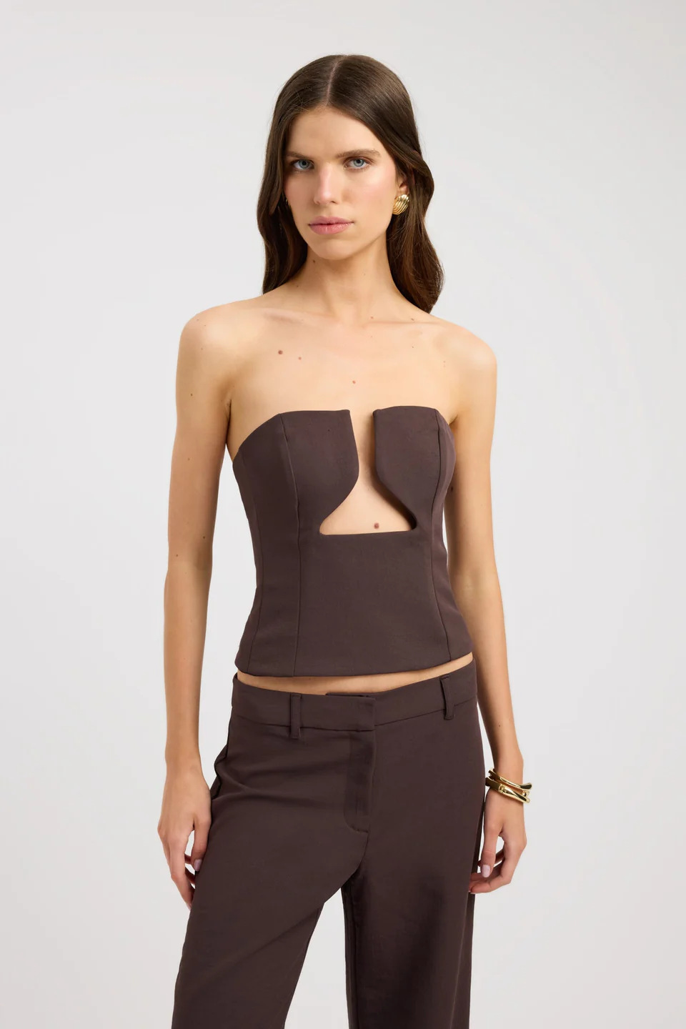 Cocoa Muse Strapless Top