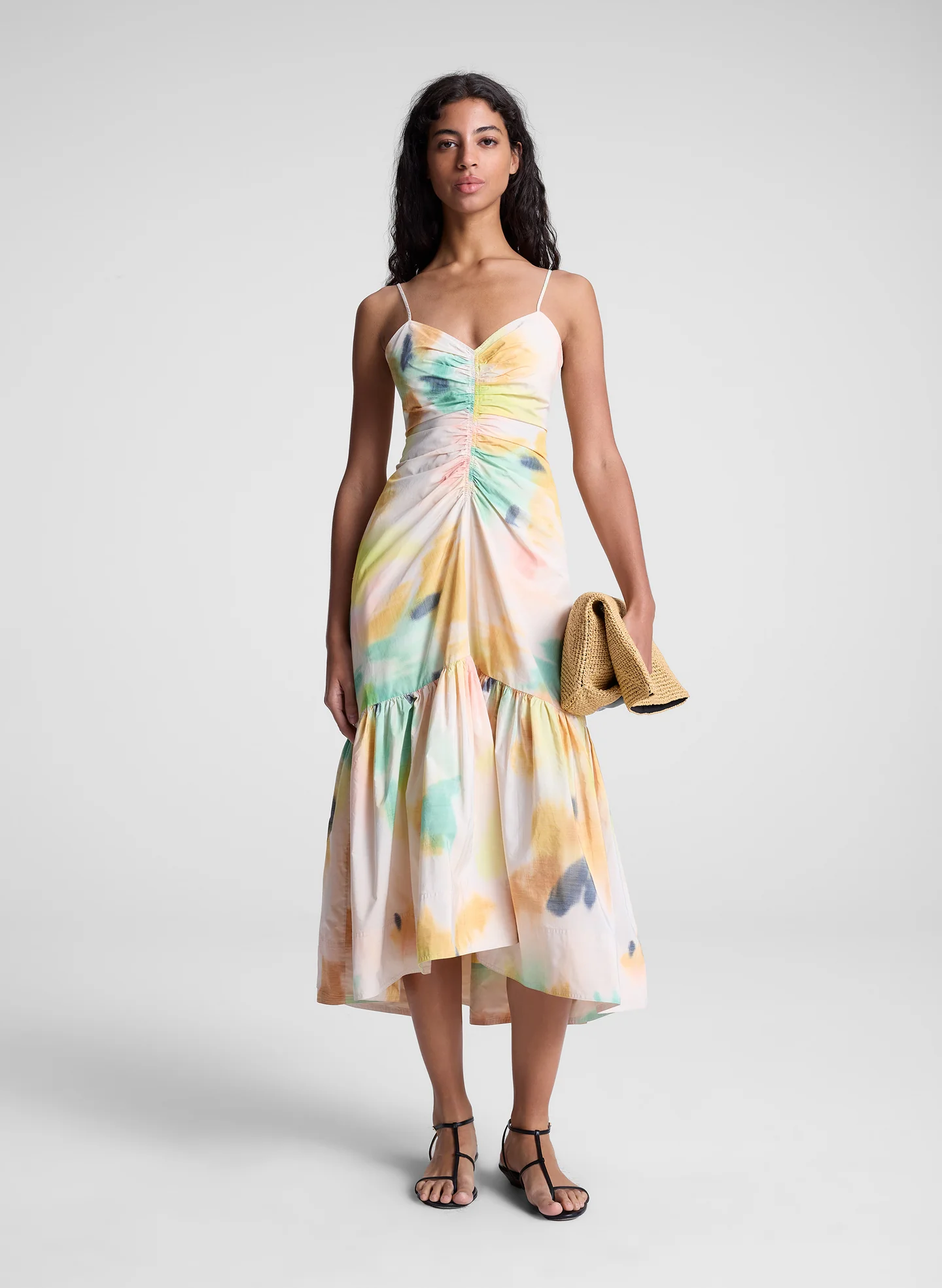 Tie-Dye Cami Midi Dress