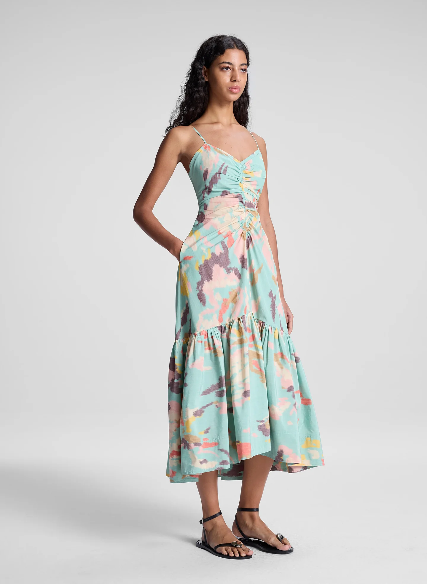 Tie-Dye Cami Midi Dress