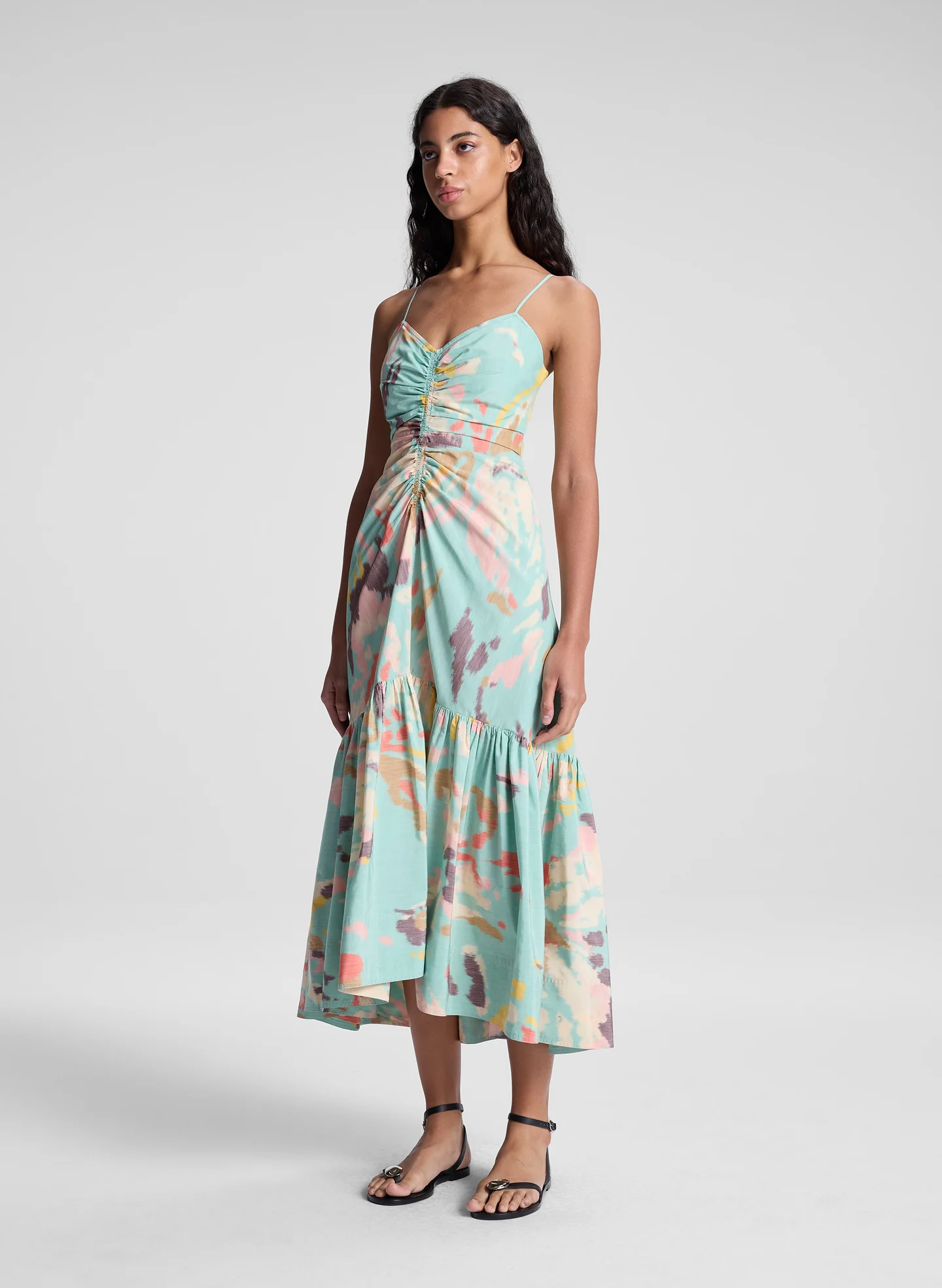 Tie-Dye Cami Midi Dress
