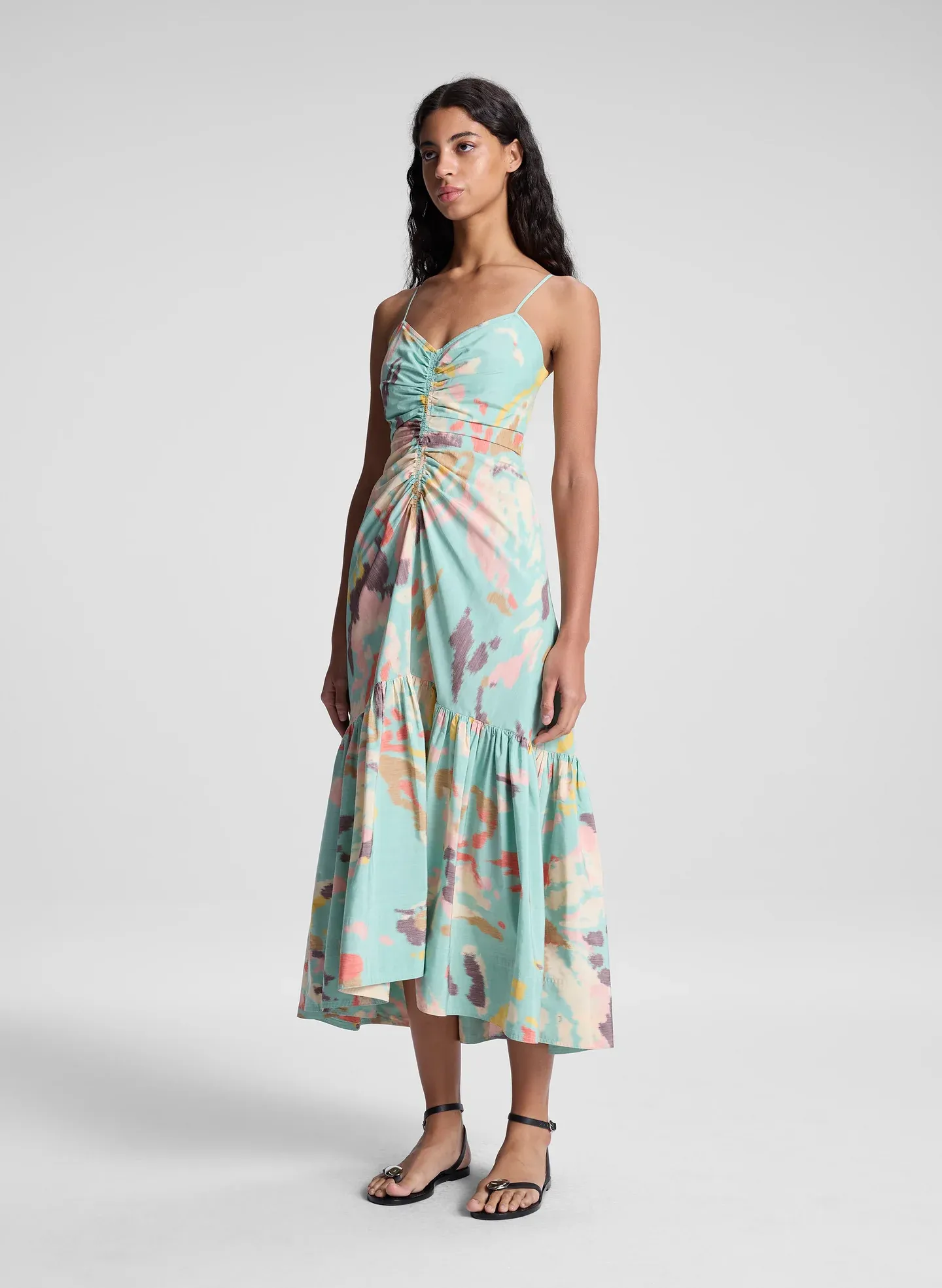 Tie-Dye Cami Midi Dress