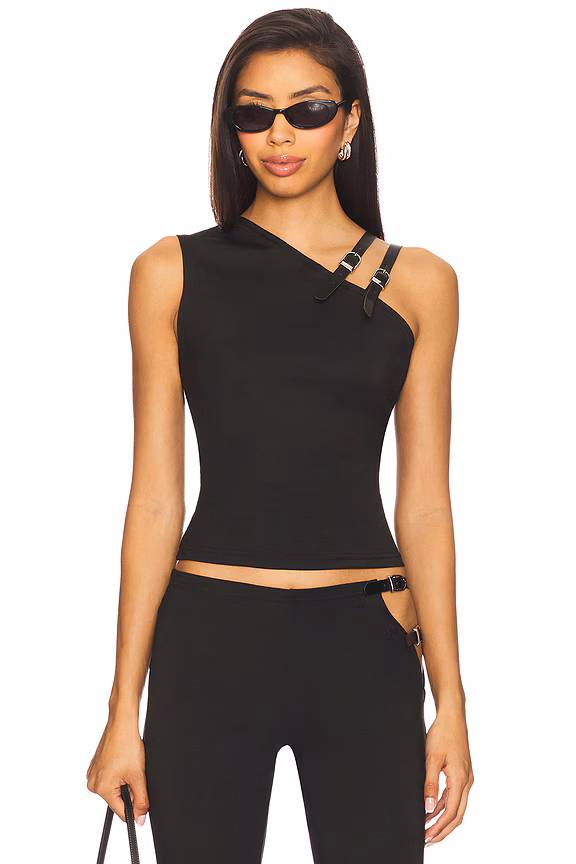 Midnight One-Shoulder Crop