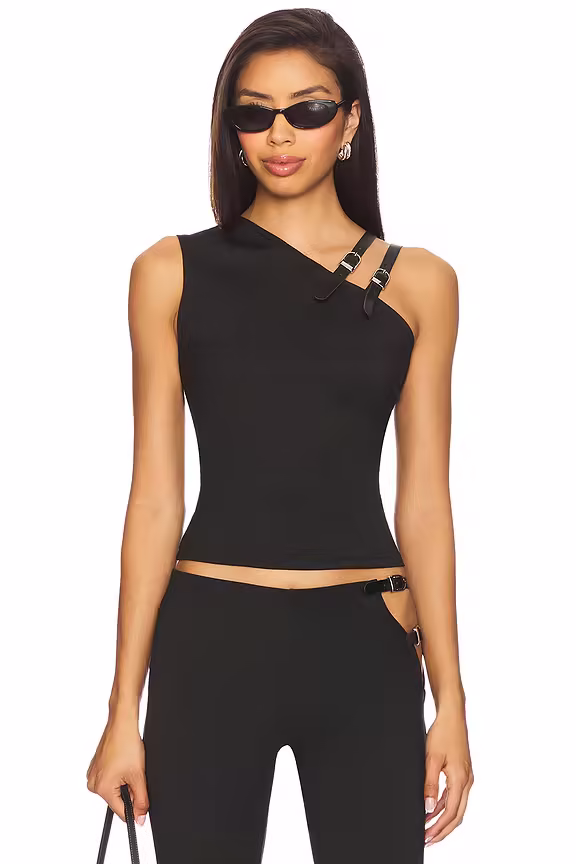 Midnight One-Shoulder Crop