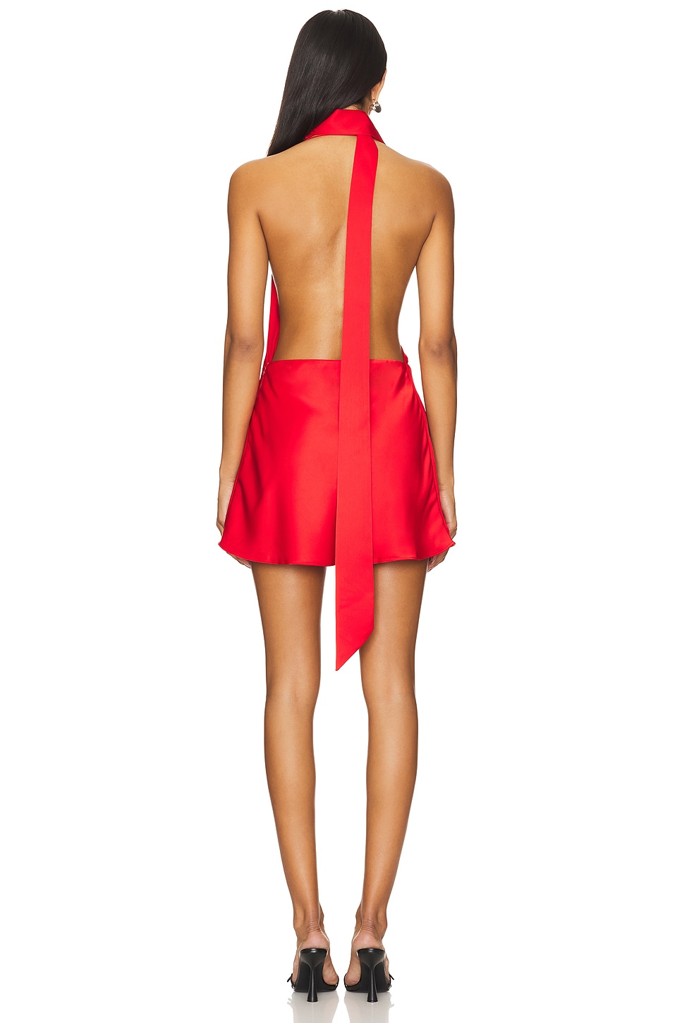 Scarlet Drift Halter Mini Dress