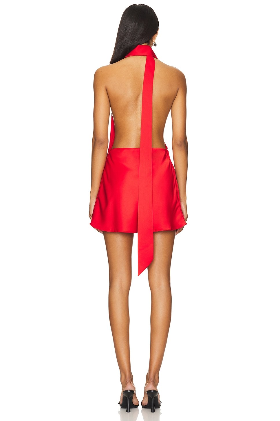 Scarlet Drift Halter Mini Dress