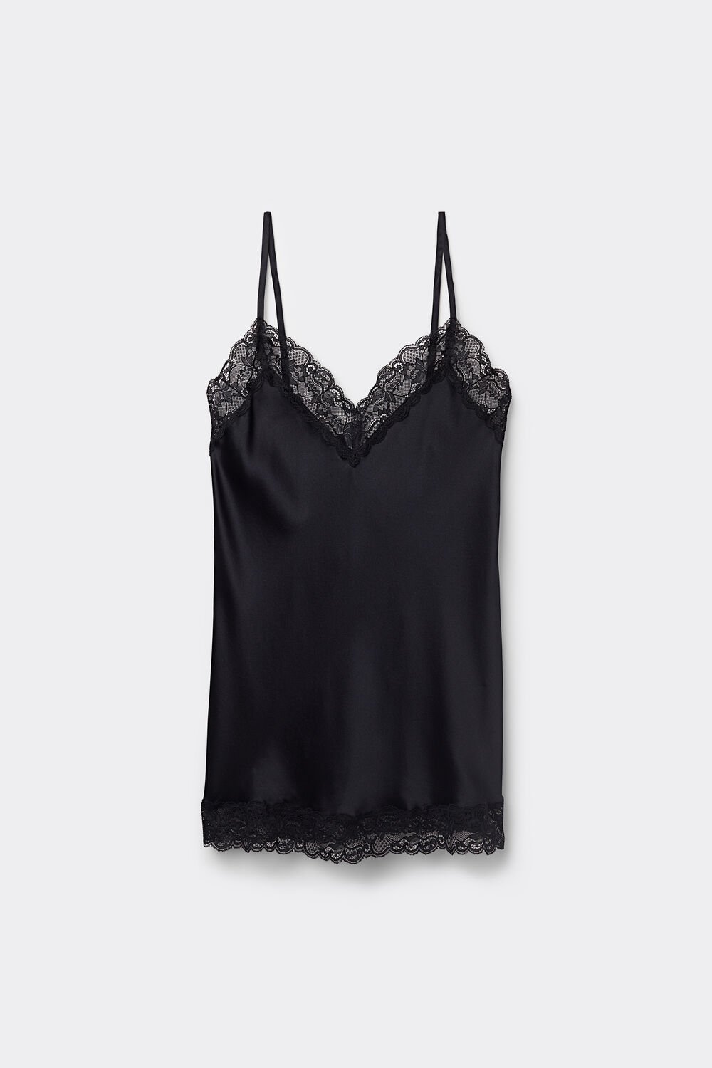 Midnight Lace Satin Camisole