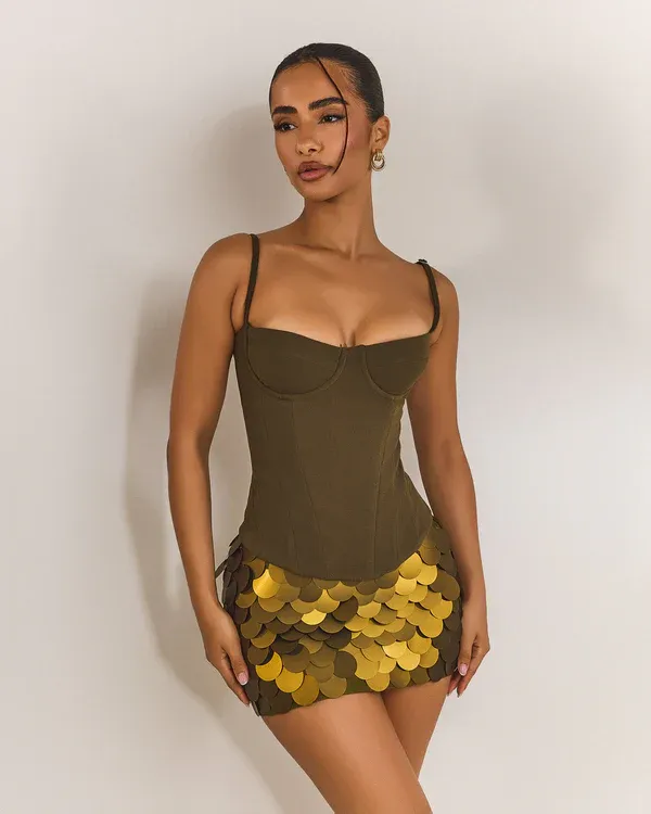 Olive Siren Lace-Up Corset