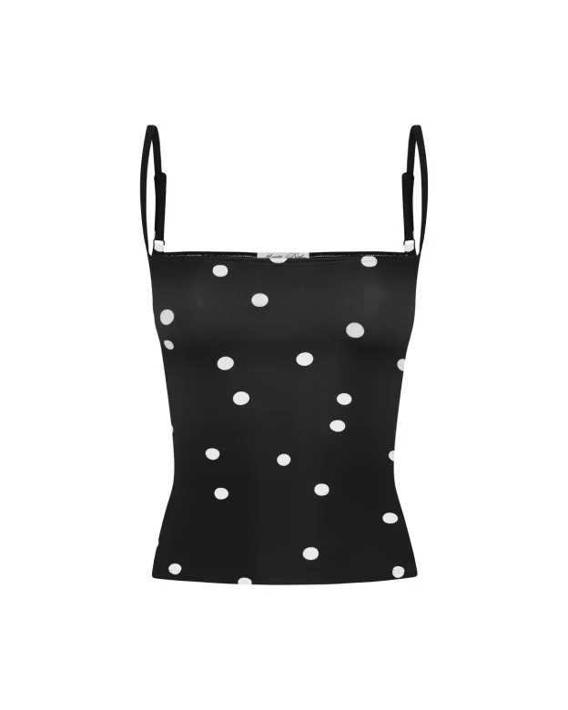 Noir Dot Cinch Cami