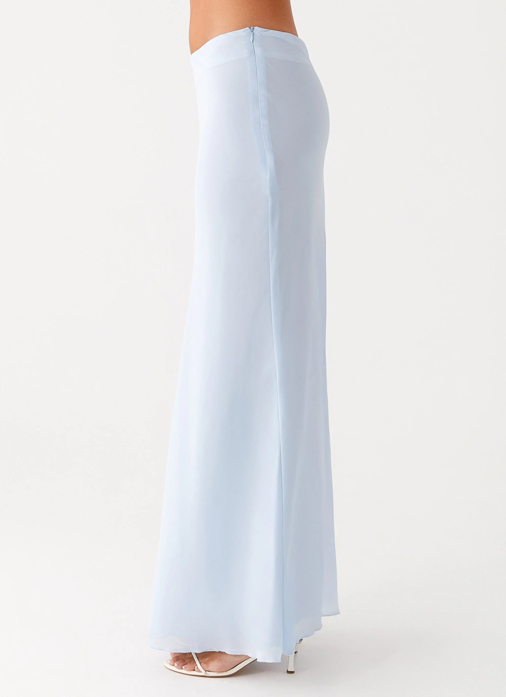 Sky Veil Flow Maxi Skirt