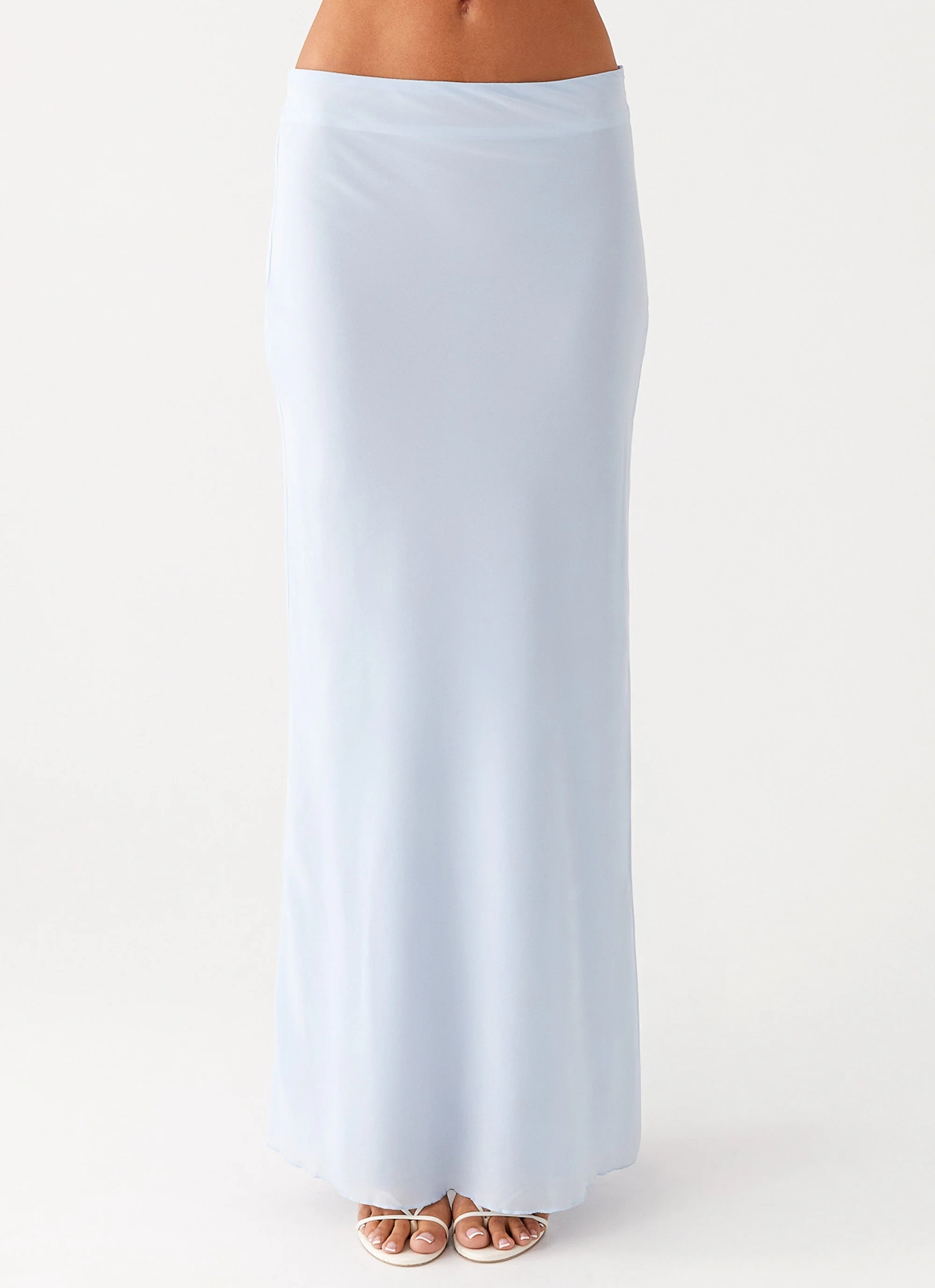 Sky Veil Flow Maxi Skirt