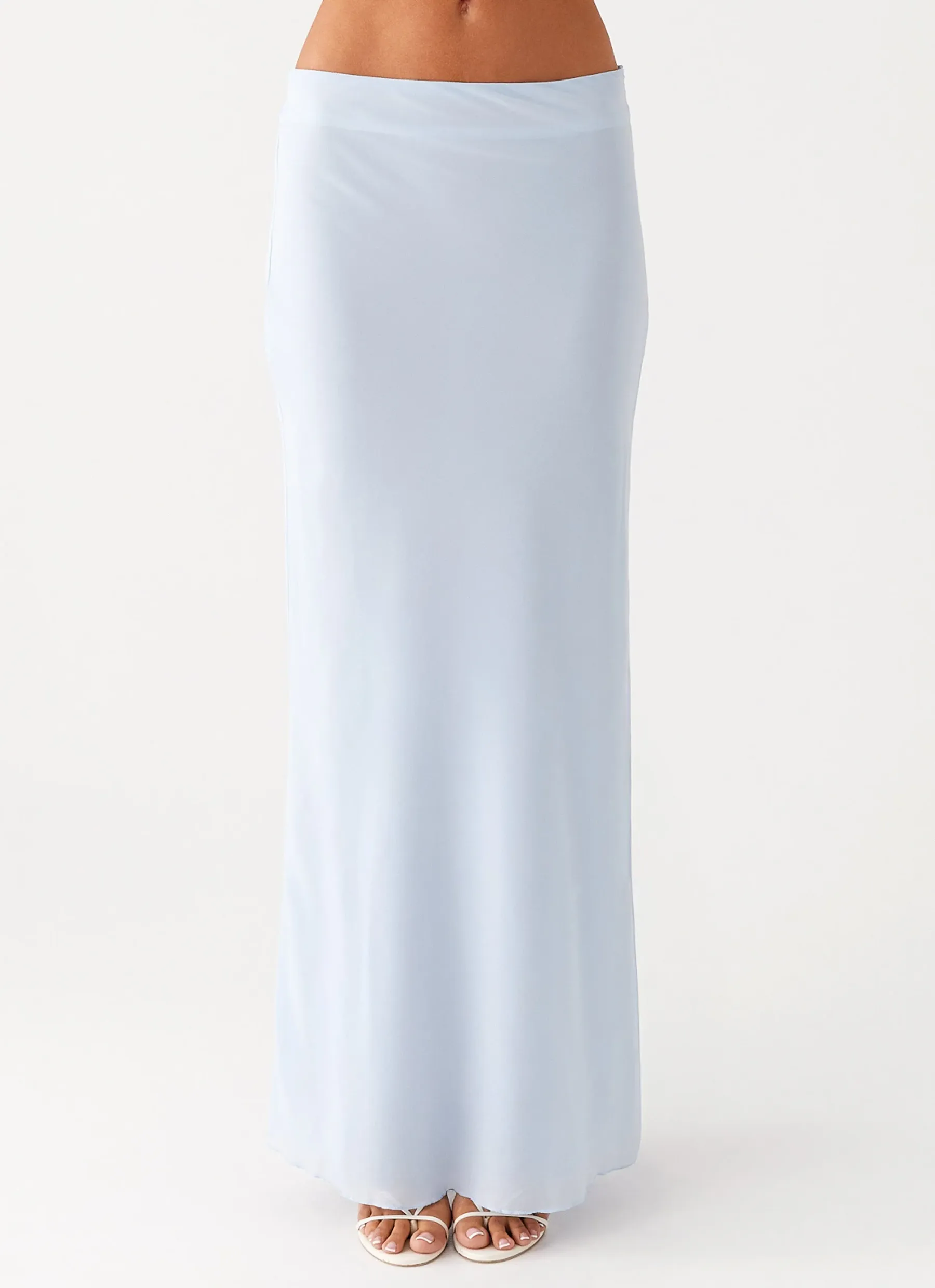 Sky Veil Flow Maxi Skirt