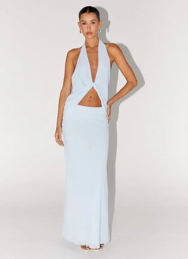 Sky Veil Flow Maxi Skirt