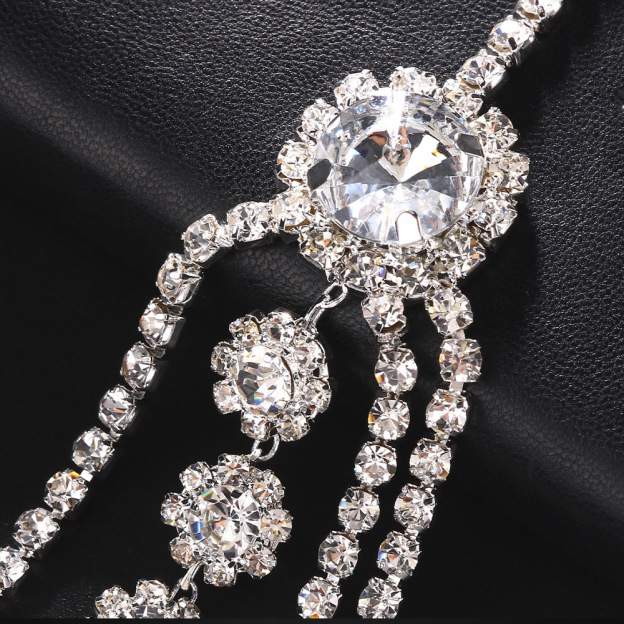 Rhinestone Tassel Shoulder Chain – Glam Dress Accessory