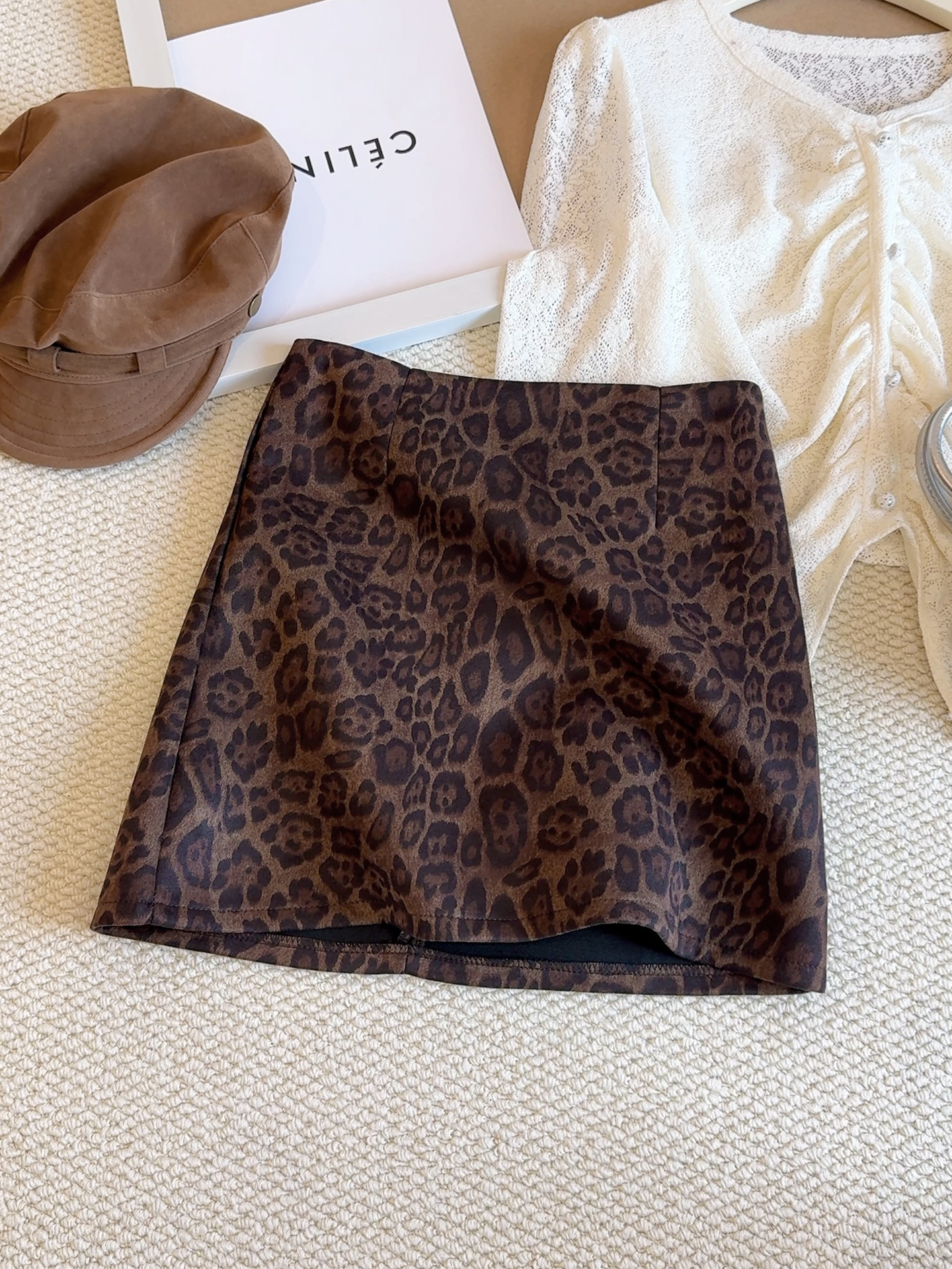 Leopard Suedette Mini Skirt – Wild & Chic