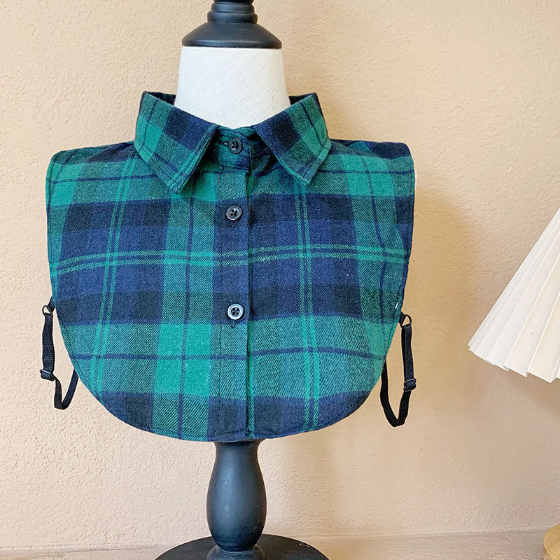 Plaid Faux Collar Top – Holiday Layered Charm