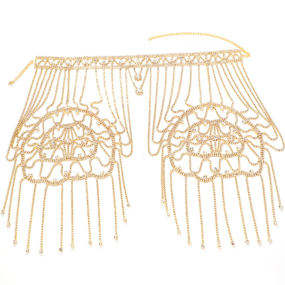 Rhinestone Tassel Shoulder Chain | Glam Party Accessory