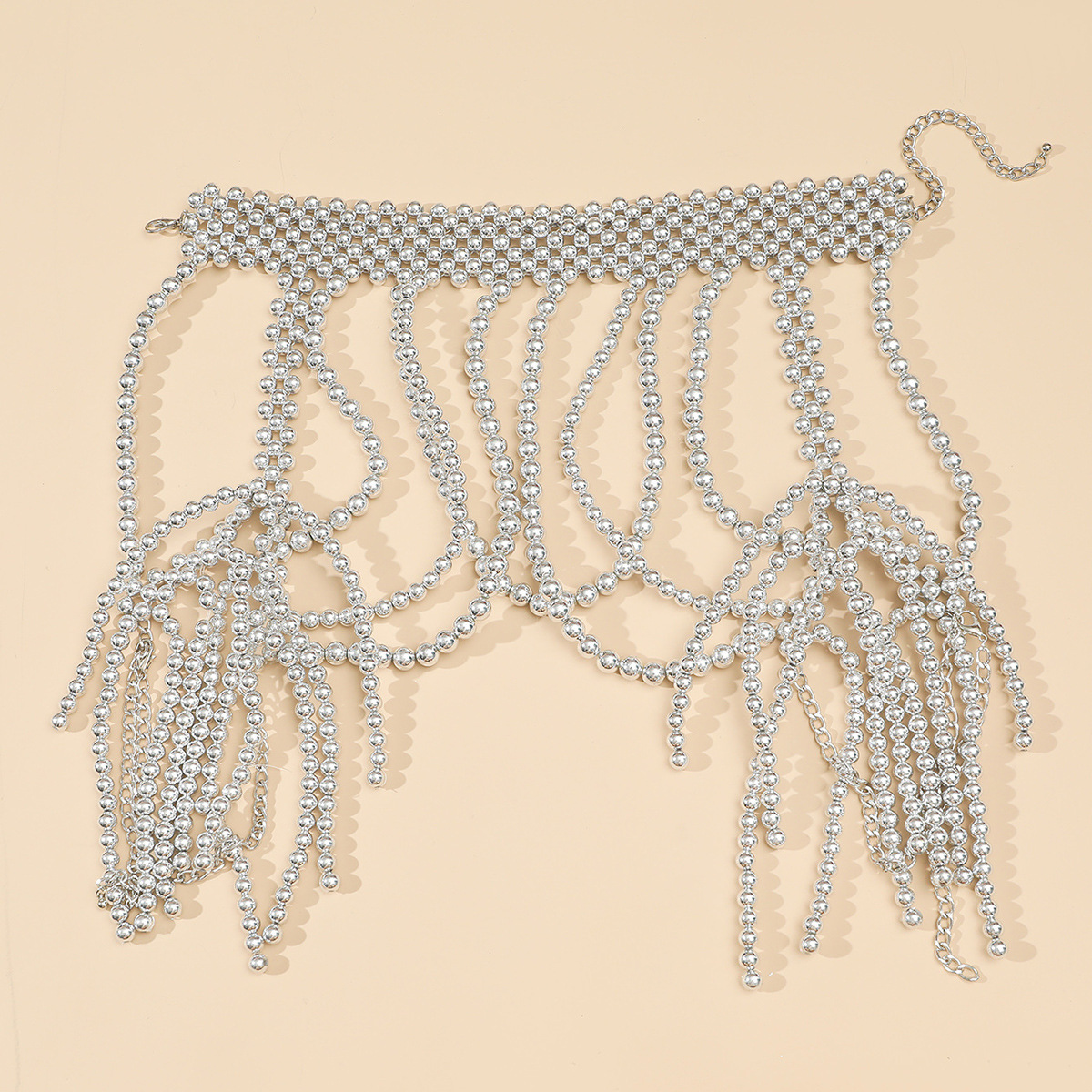 Pearl Tassel Shoulder Chain – Elegant Dress Accessory