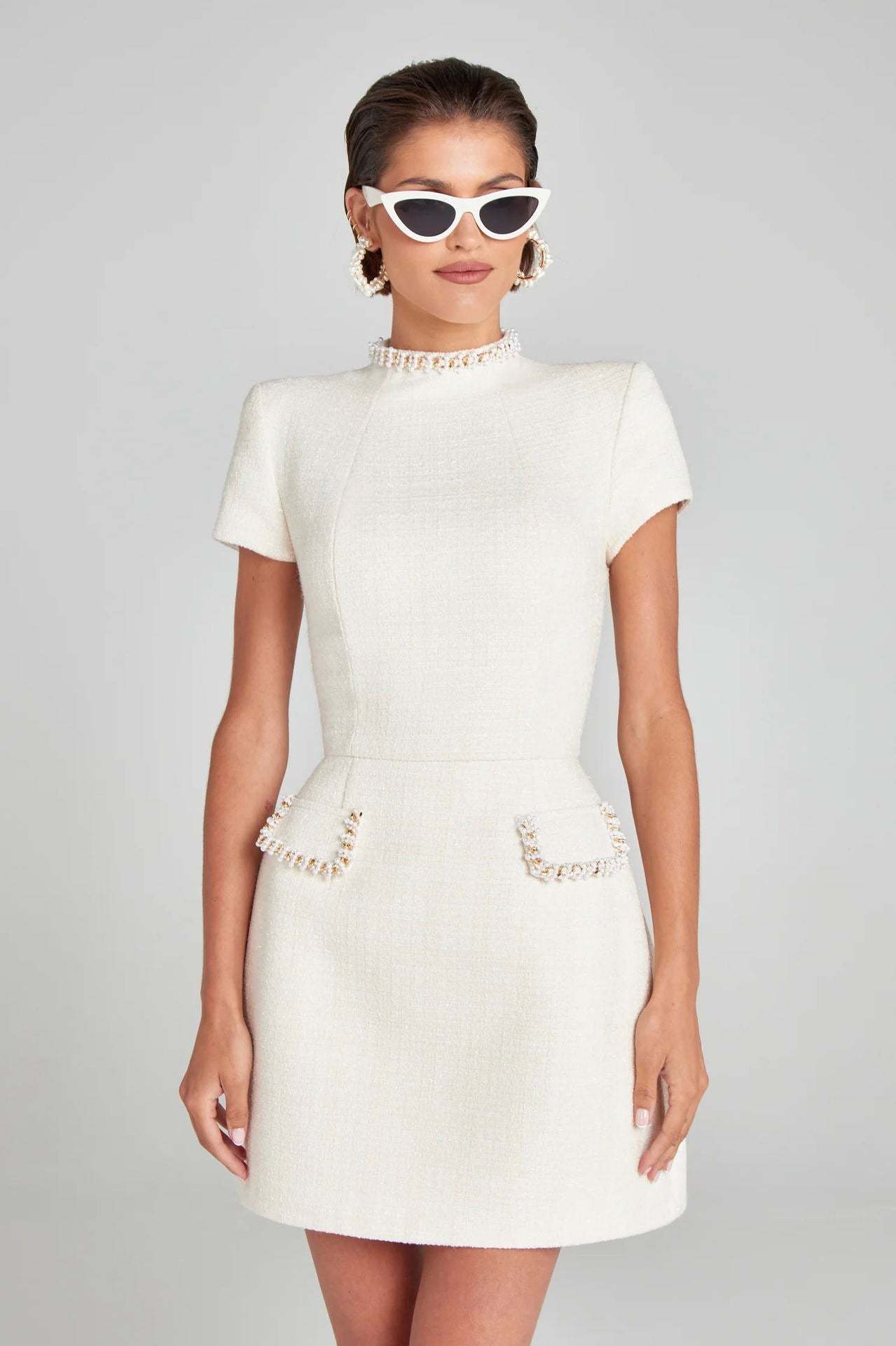 Ivory Couture Pocket Dress
