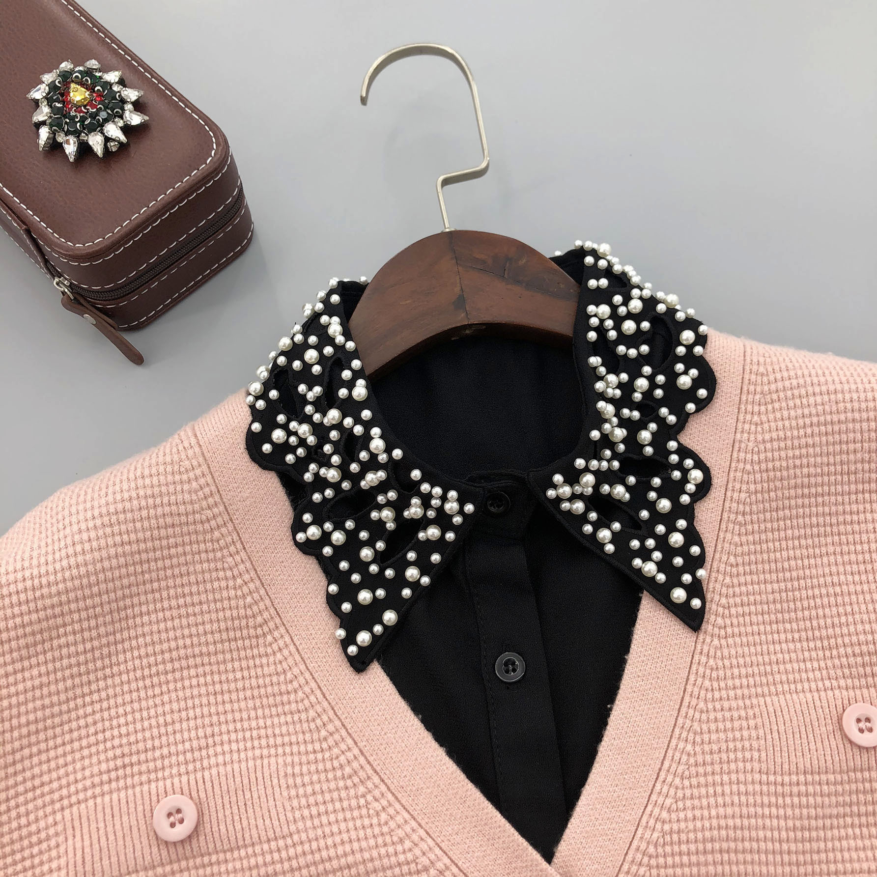 Beaded Layering Hack Faux Collar