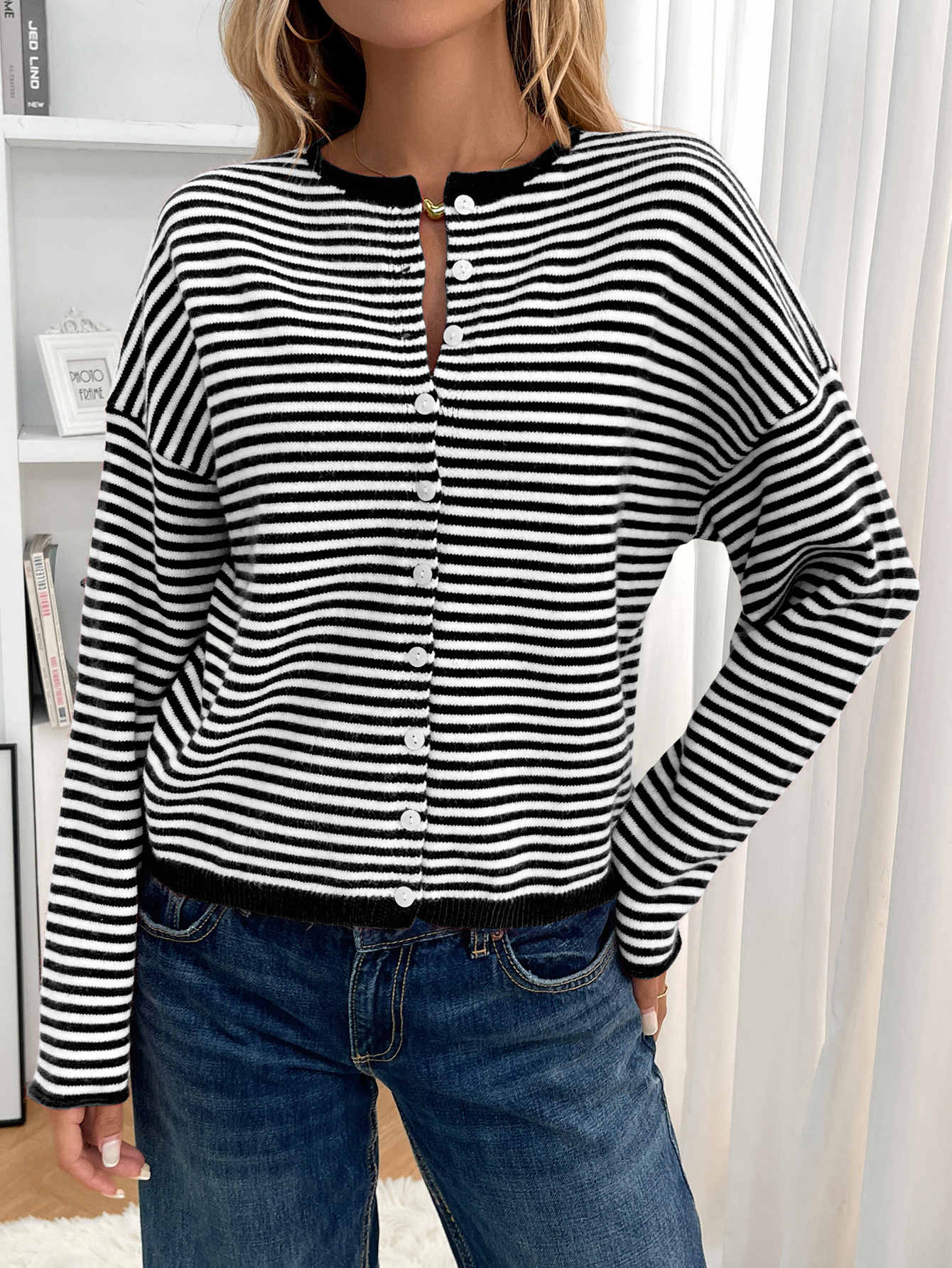 Striped Knit Cardigan