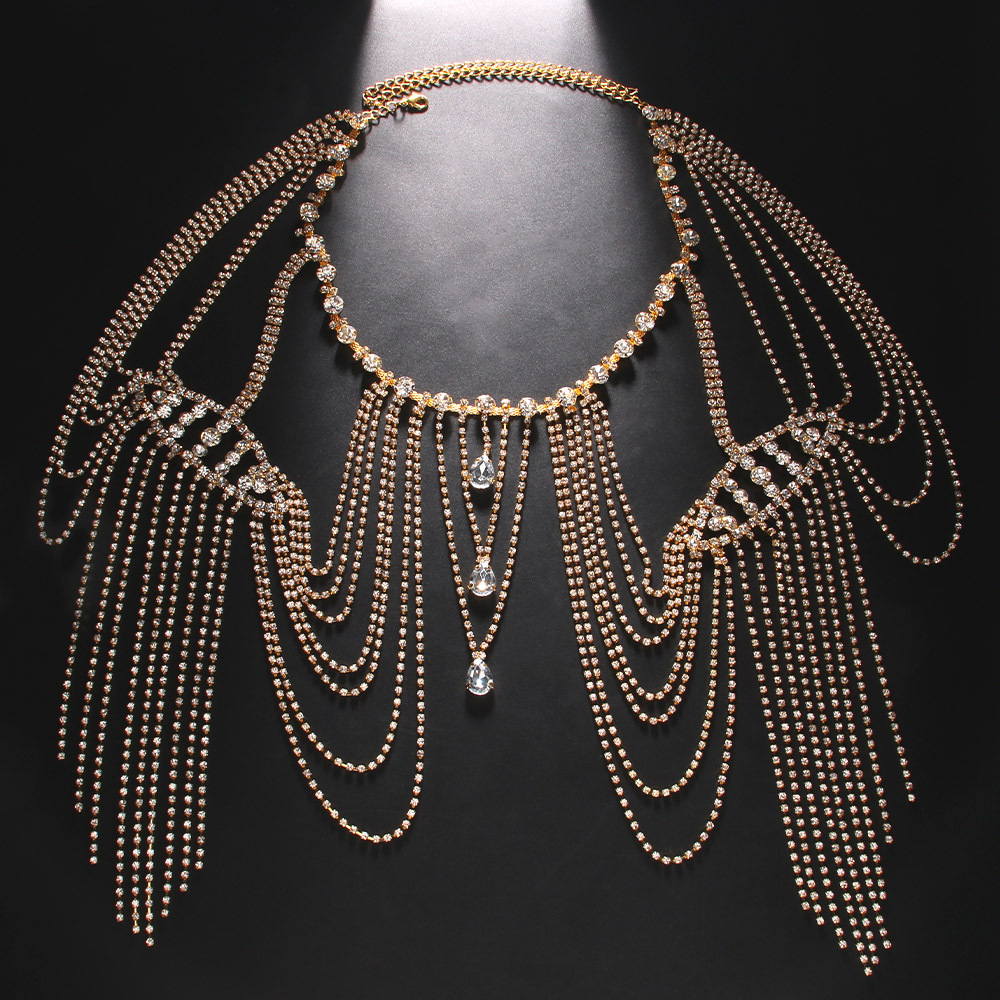 Fairy Chain Tassel Shoulder Cape | Elegant Statement