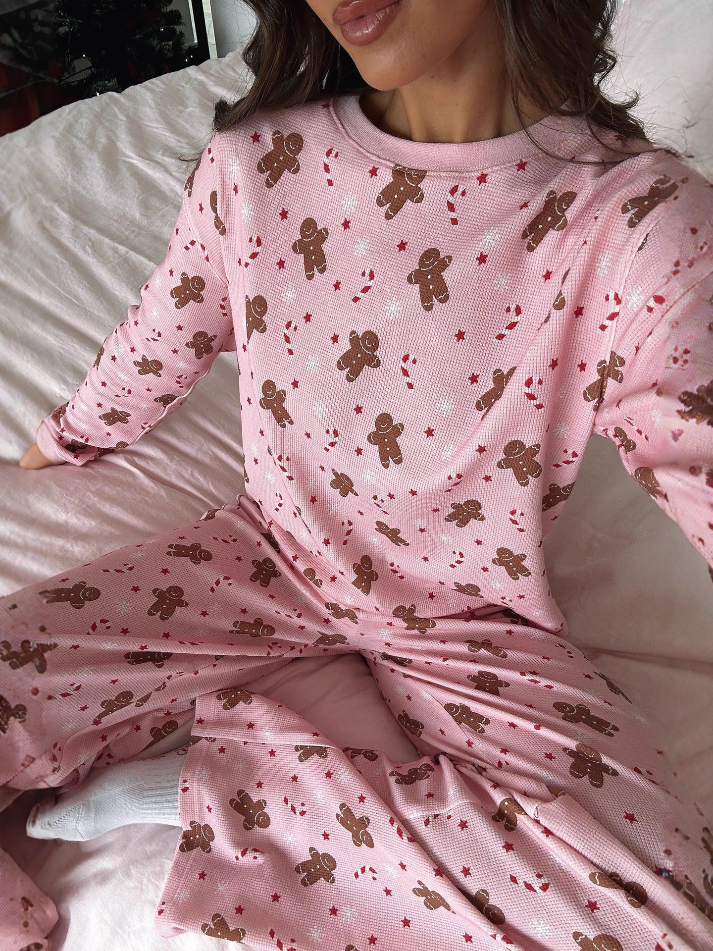 Gingerbread Christmas Pajama Set