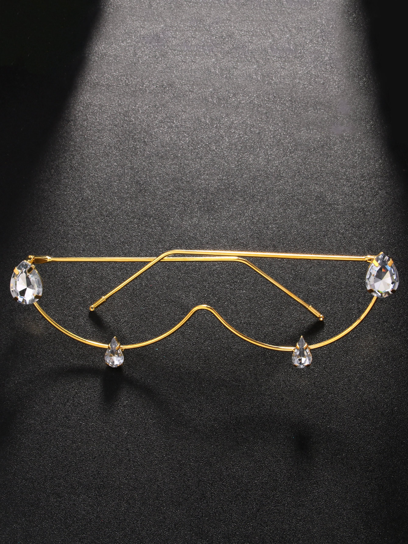 Rhinestone Frameless Party Glasses – Sparkle Vibes