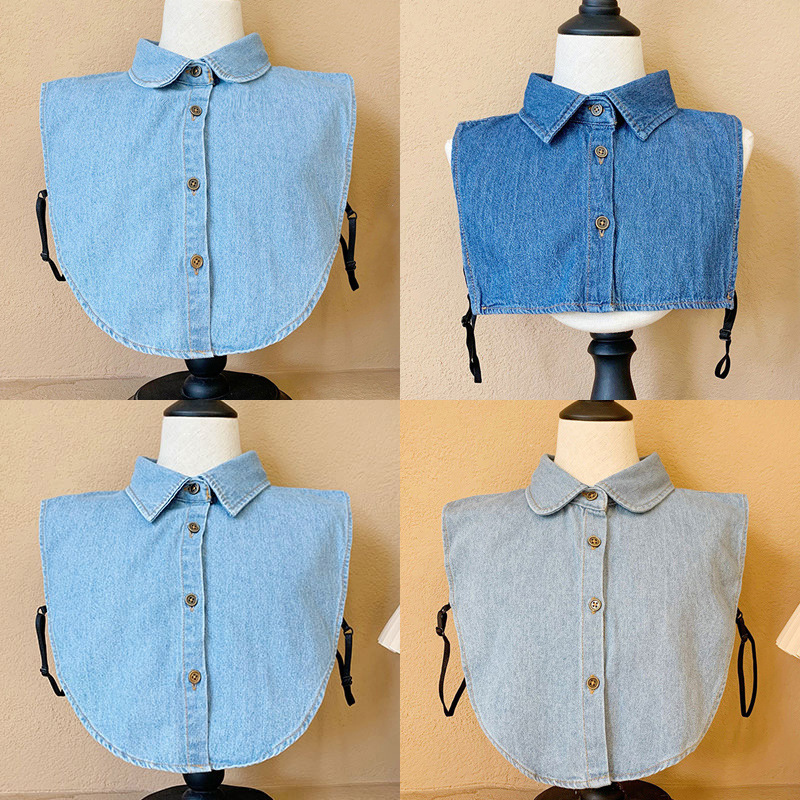 Denim Faux Collar Top – Effortless Layered Style