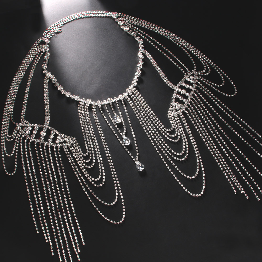 Fairy Chain Tassel Shoulder Cape | Elegant Statement