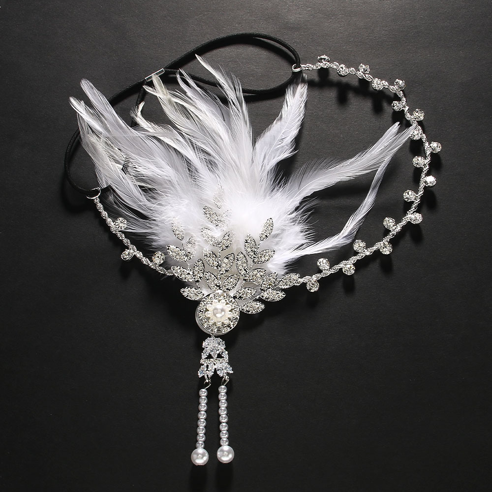 Rhinestone Feather Headpiece | Festive Holiday Accessory