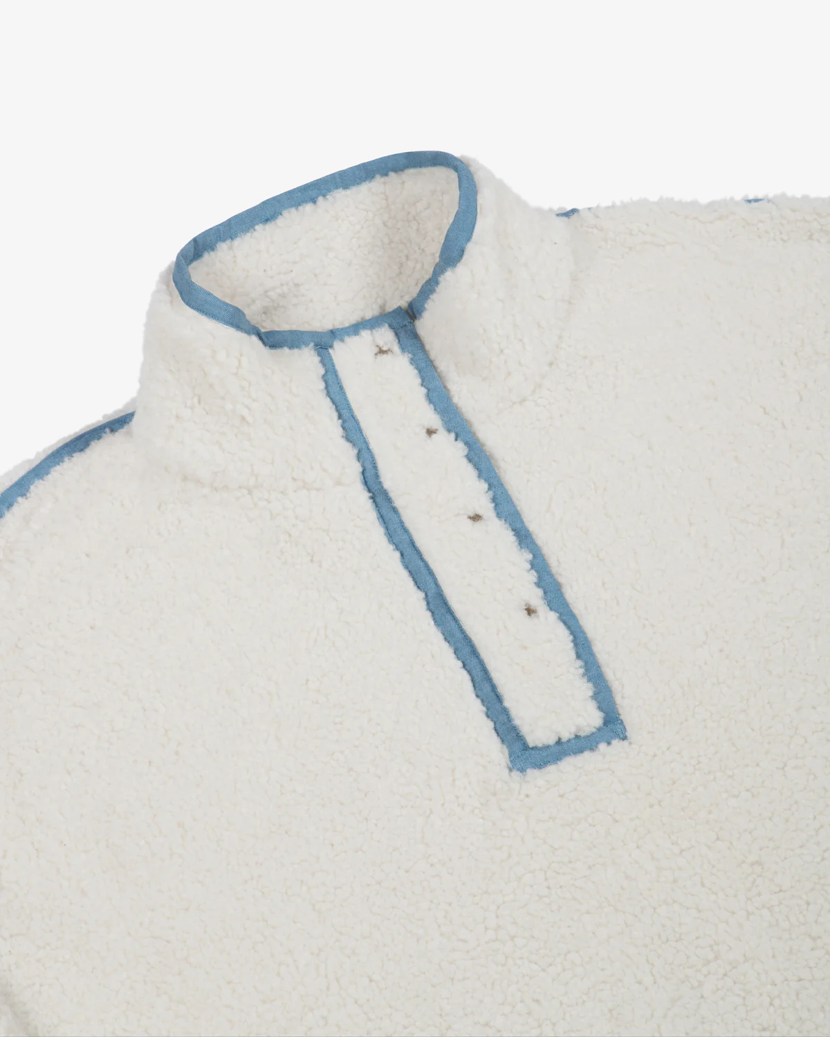 White Sherpa Fleece Pullover