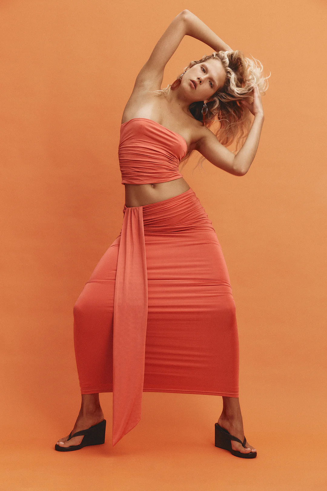 Watermelon Kiss Wrap Crop Top